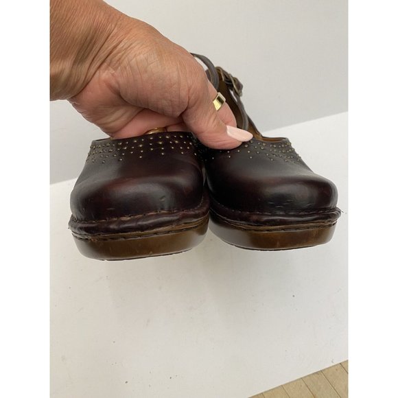 Ariat Womens Leather Sz 9.5B Dark Chocolate Mary Jane Clog, ankle strap - Picture 7 of 12